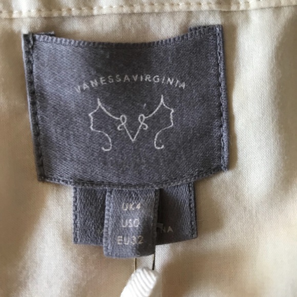 Anthropologie orange/cream strapless dress - Picture 3 of 3